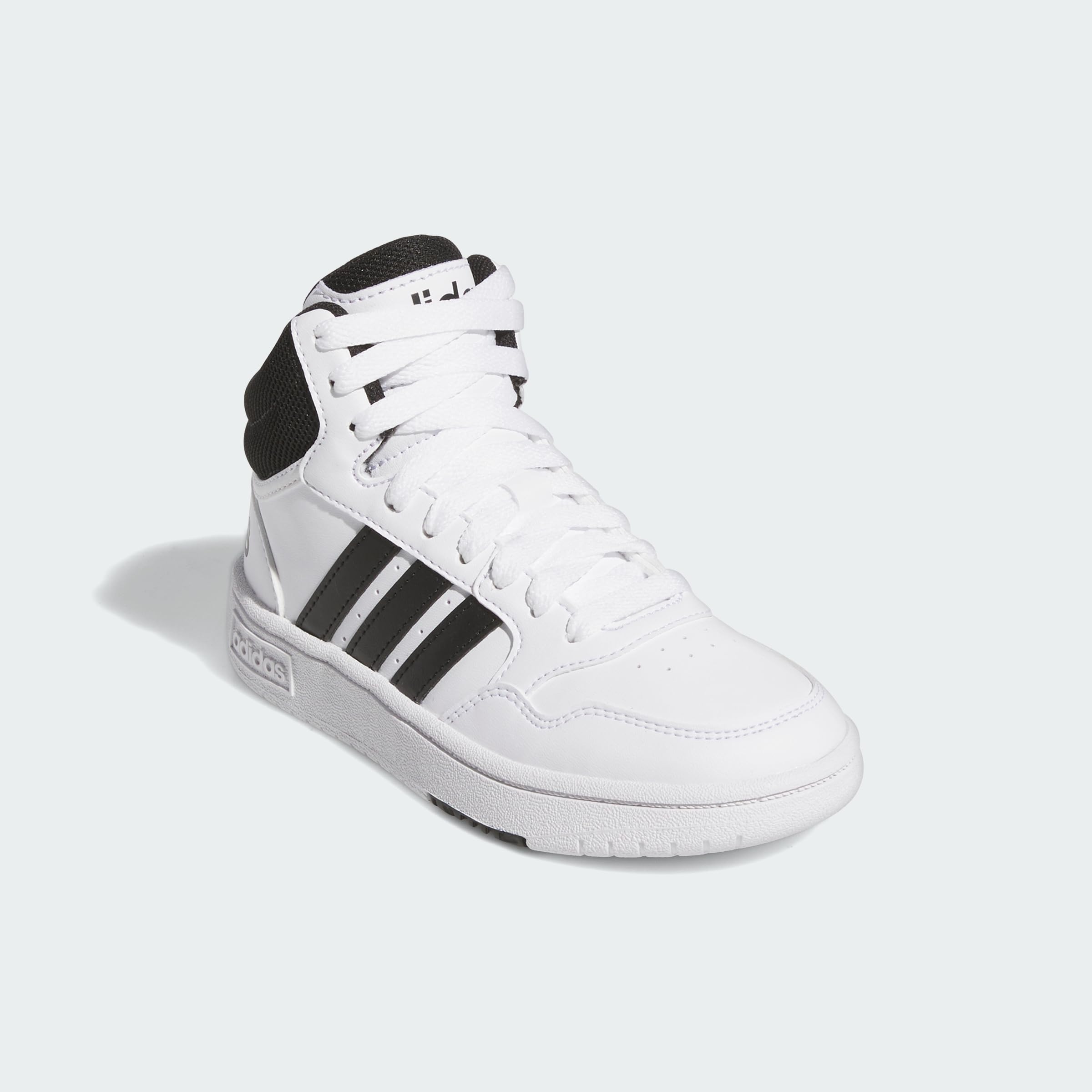 adidas Originals Unisex-Child Hoops 3.0 Mid, White/Black/Black, 10.5K 6