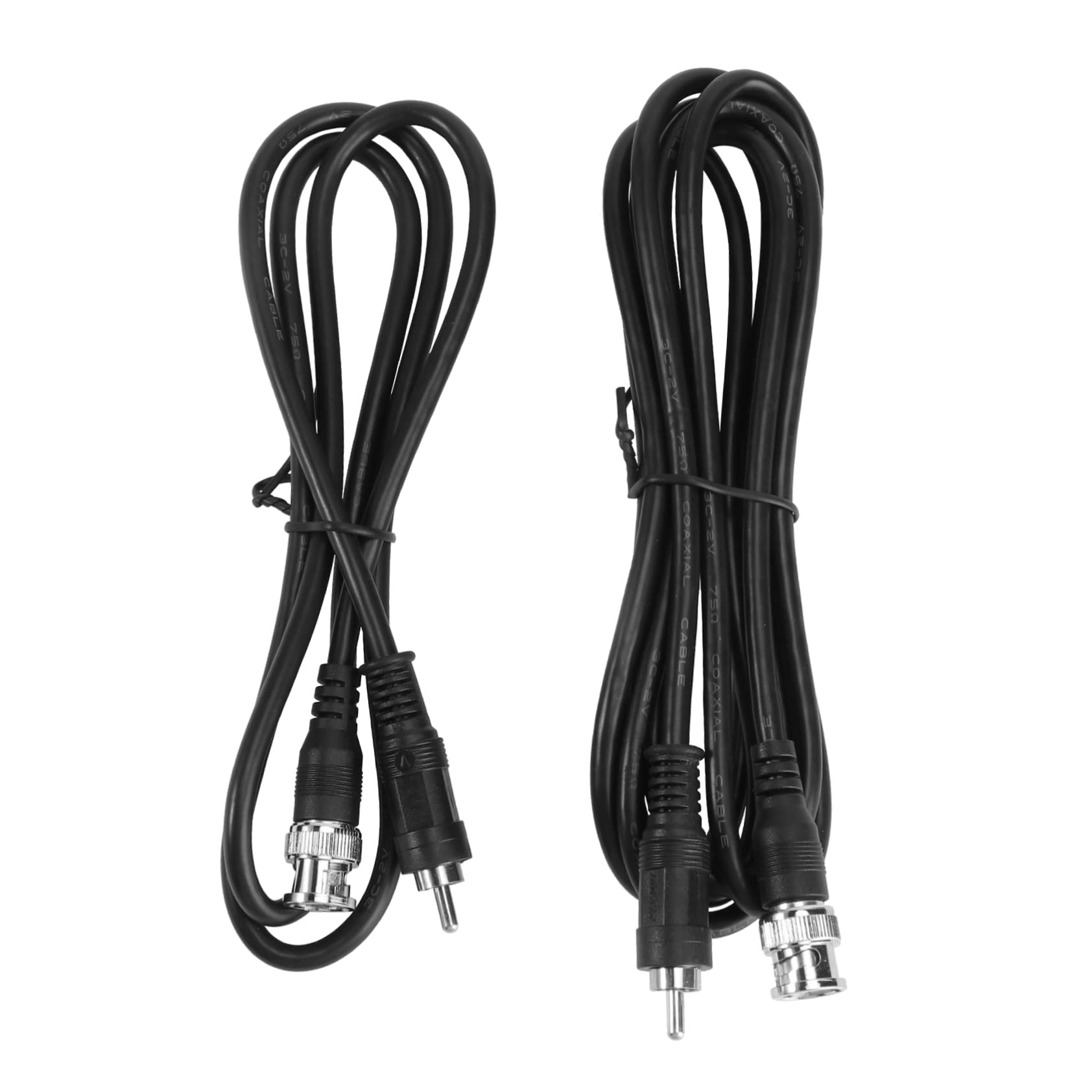 HOMSFOU 2pcs BNC to AV Video Converter Cable 1m & 2m Coaxial Adapter for CCTV Cameras to TV Efficient Video Converting Wire Accessory
