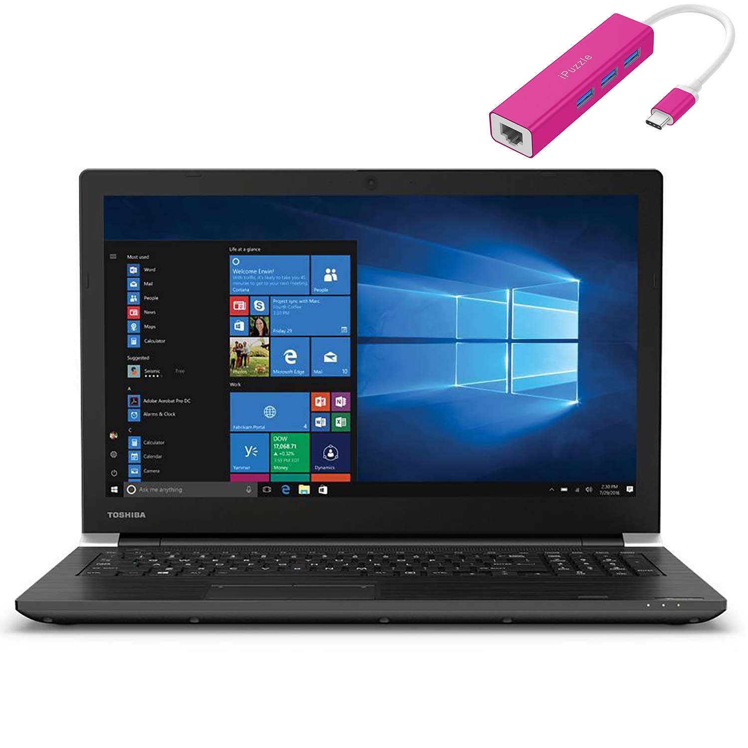 Toshiba 2022 Dynabook Tecra A50-J 15.6" Business Laptop Computer, Intel Quad-Core i9-12900H up to 4.7GHz, 32GB DDR4 RAM, 1TB PCIe SSD, DVDRW, WiFi 6, Bluetooth 5, Windows 10 Pro, iPuzzle Type-C HUB 1