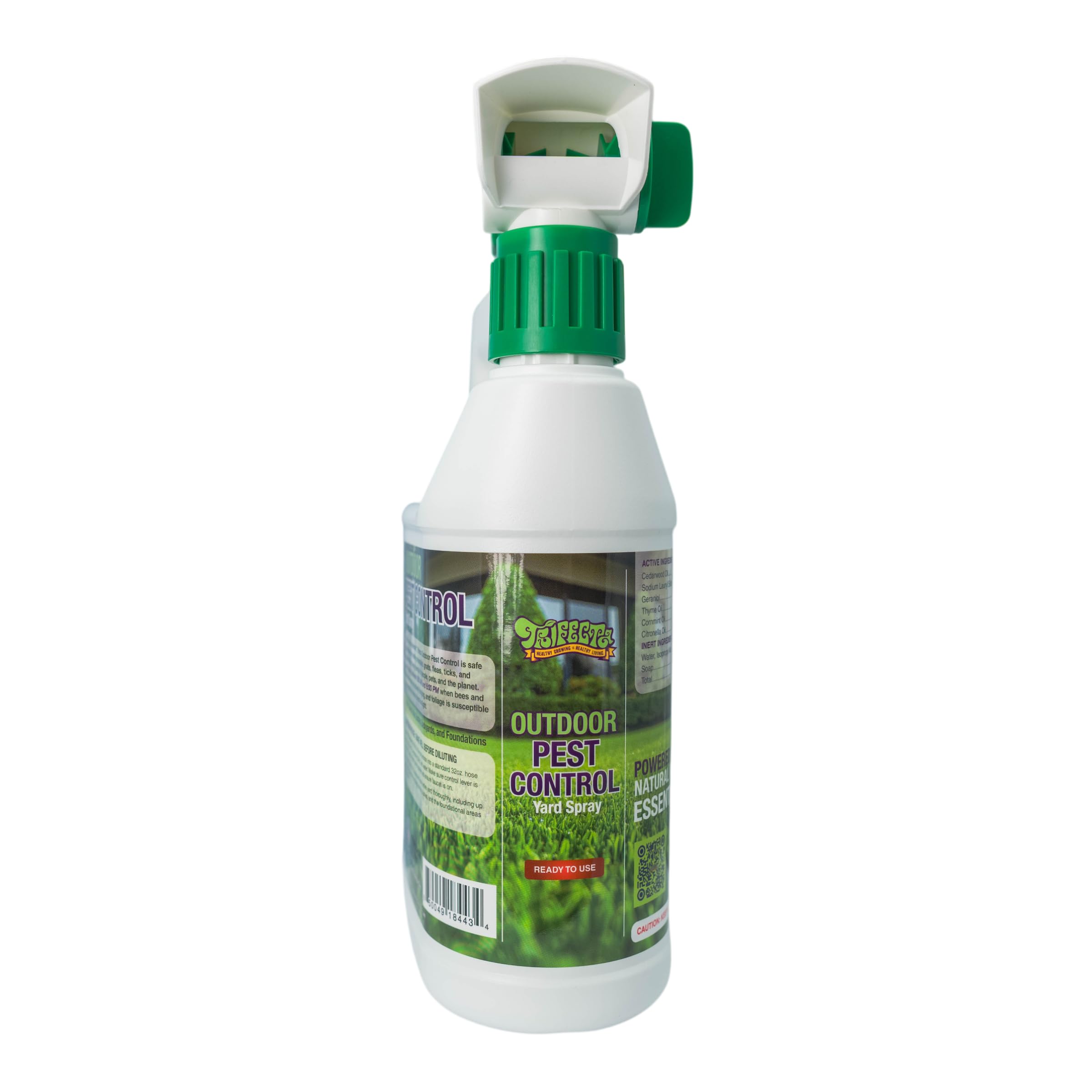 Trifecta Outdoor Pest Control | Natural Mosquito Repellent, tick, gnat, & Mosquito Backyard Control | Pet & Kid Safe | Hose-End pest Control Spray for Lawns, Trees, Bushes, Patios & More (32oz RTU) 4