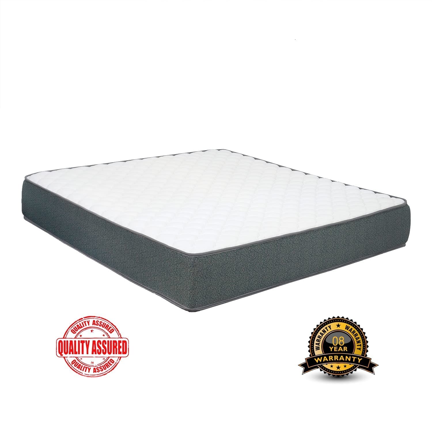 FRESH UP 6-inch Medium Firm Diwan Size 3-Zone Orthopedic Pocket Spring Mattress with Certified AntiViral Protection (White::Green, 72x47x6inch_Pocket Spring) 6