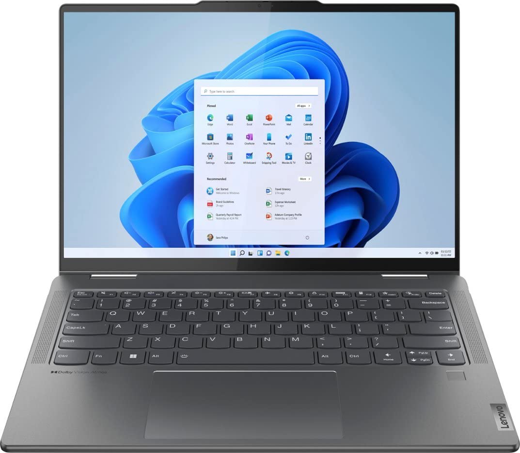Lenovo Yoga 7i 2-in-1 14" 2.2K Touchscreen Laptop, Intel Evo Platform, Intel Core i5-1335U Processor, 8GB Memory 1TB SSD, Intel Iris Xe Graphics, Backlit KB, WiFi 6E, Win11, Storm Grey, W/GaLiMu 4