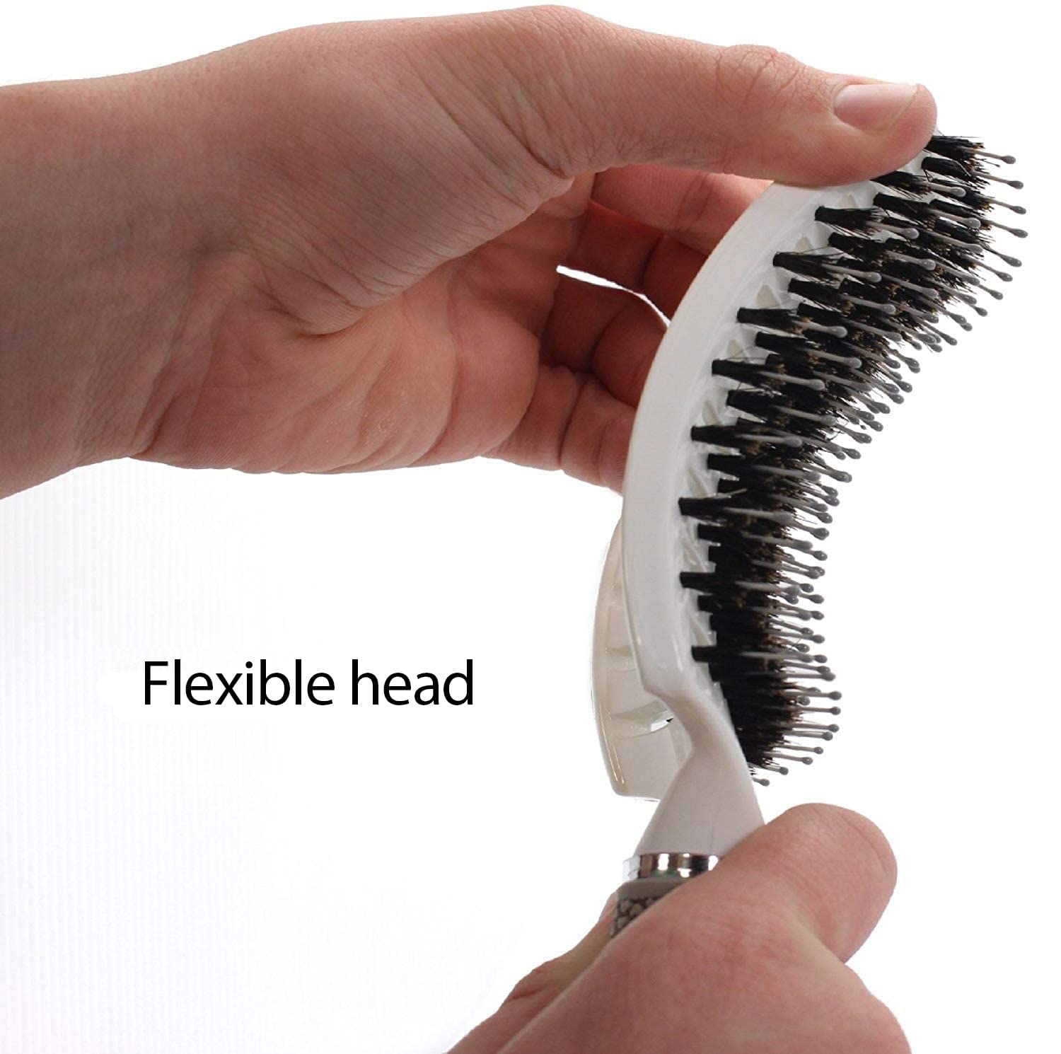 Boar Bristle Hair Brush set – Curved and Vented for Wet and Dry Detangling Hair Brush for Women Long, Thick, Thin, Curly & Tangled Hair Vent Brush - Stocking Stuffers Gift kit 4