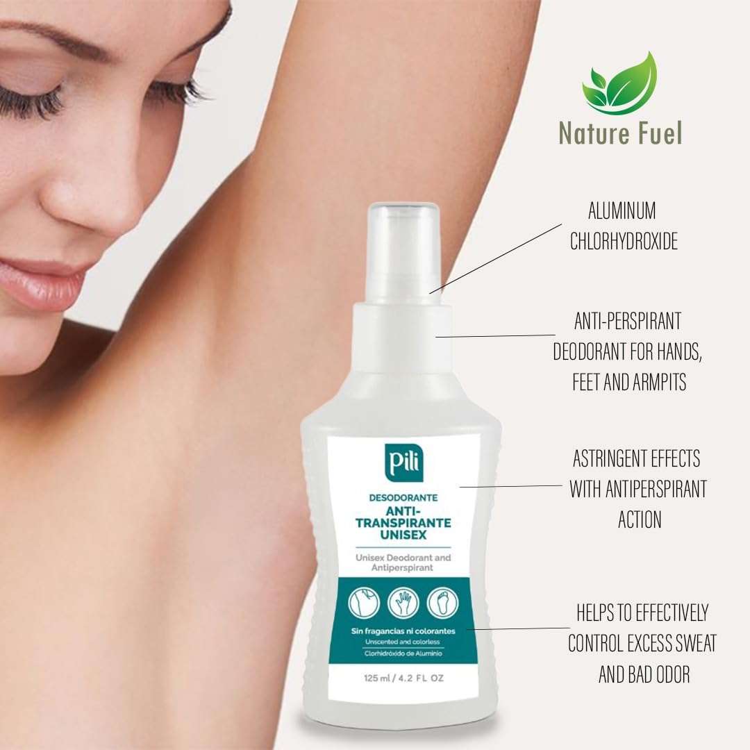 Pili Antiperspirant & Deodorant - No Stains, Fragrance-Free, Long-Lasting Protection for Underarms, Hands & Feet, Unisex 5