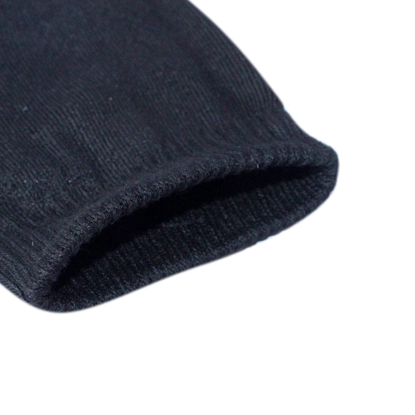 AASA Woolen Warm Leg Warmer and Finger less Long Socks Protective Knee Cap for Men and Women (Black Small) 4