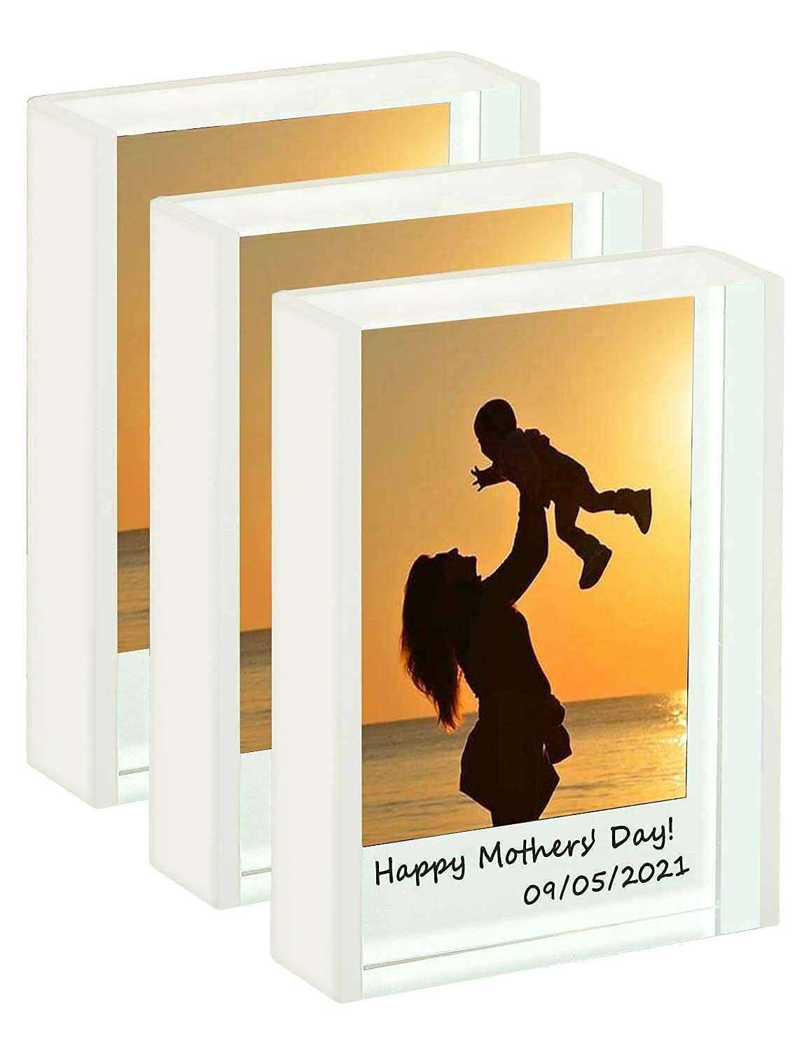 WINKINE Instax Photo Frame White 3 Packs + Polaroid Picture Frame Megnet 12Packs 3