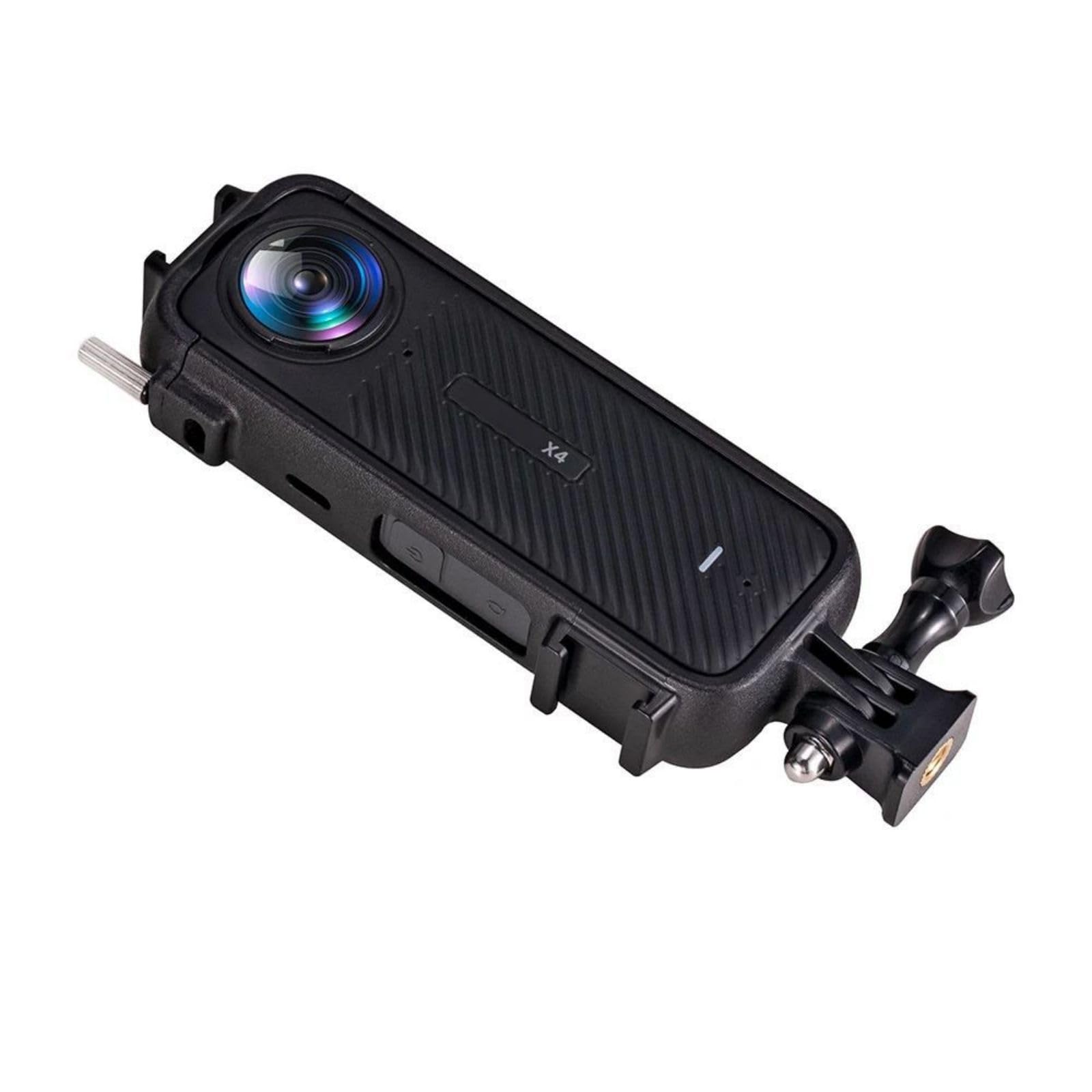 Generic Frame Cage for Insta360 X4, Durable Housing Cage with 1/4 Threaded Hole and Dual Cold Shoe Mount, Lightweight Protective Frame for Insta360 X4 5