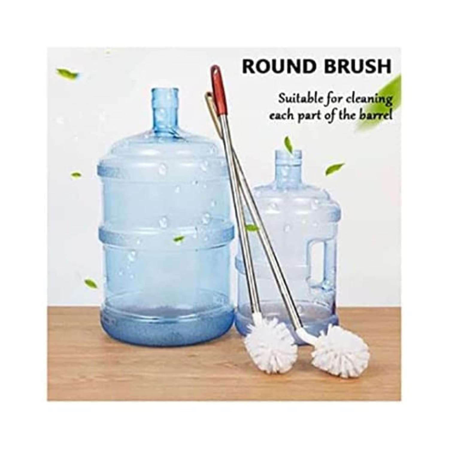 360° Rotating Water Jar Cleaning Brush for 20L Bottle – Long Handle Bottle Cleaner with Nylon Bristles – Deep Cleaning Tool for Big Can – Stainless Steel Rod (Multicolor) 4