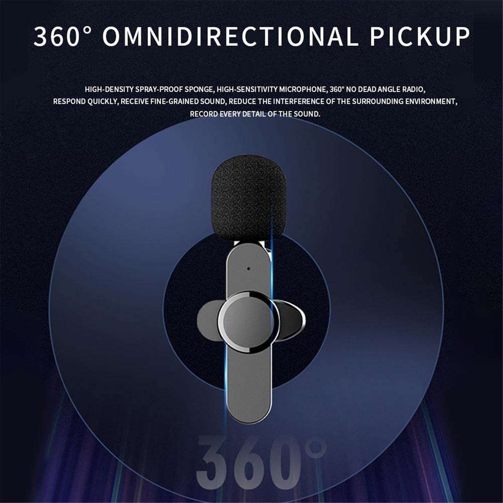 Speedwav Wireless Collar Microphone for All Type C Mobile & Laptop Devices with On Recording Mobile Charging Port Just Plug and Play | Noise Cancellation | NO APP or Bluetooth Needed Portable 6