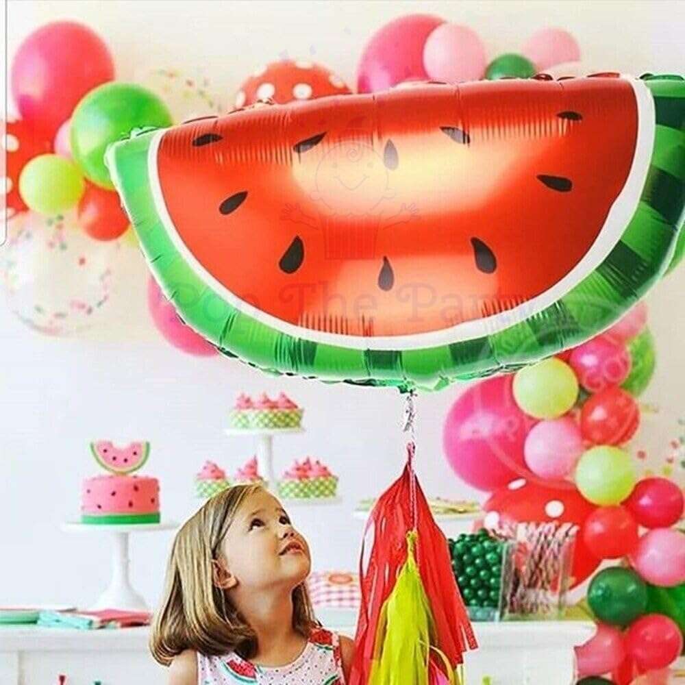 Pop The party 5 Pieces Watermelon Foil Balloons Watermelon Balloons Cartoon Fruit Foil Balloons for Summer Themed Birthday Baby Shower Wedding Party Decoration Supplies 4