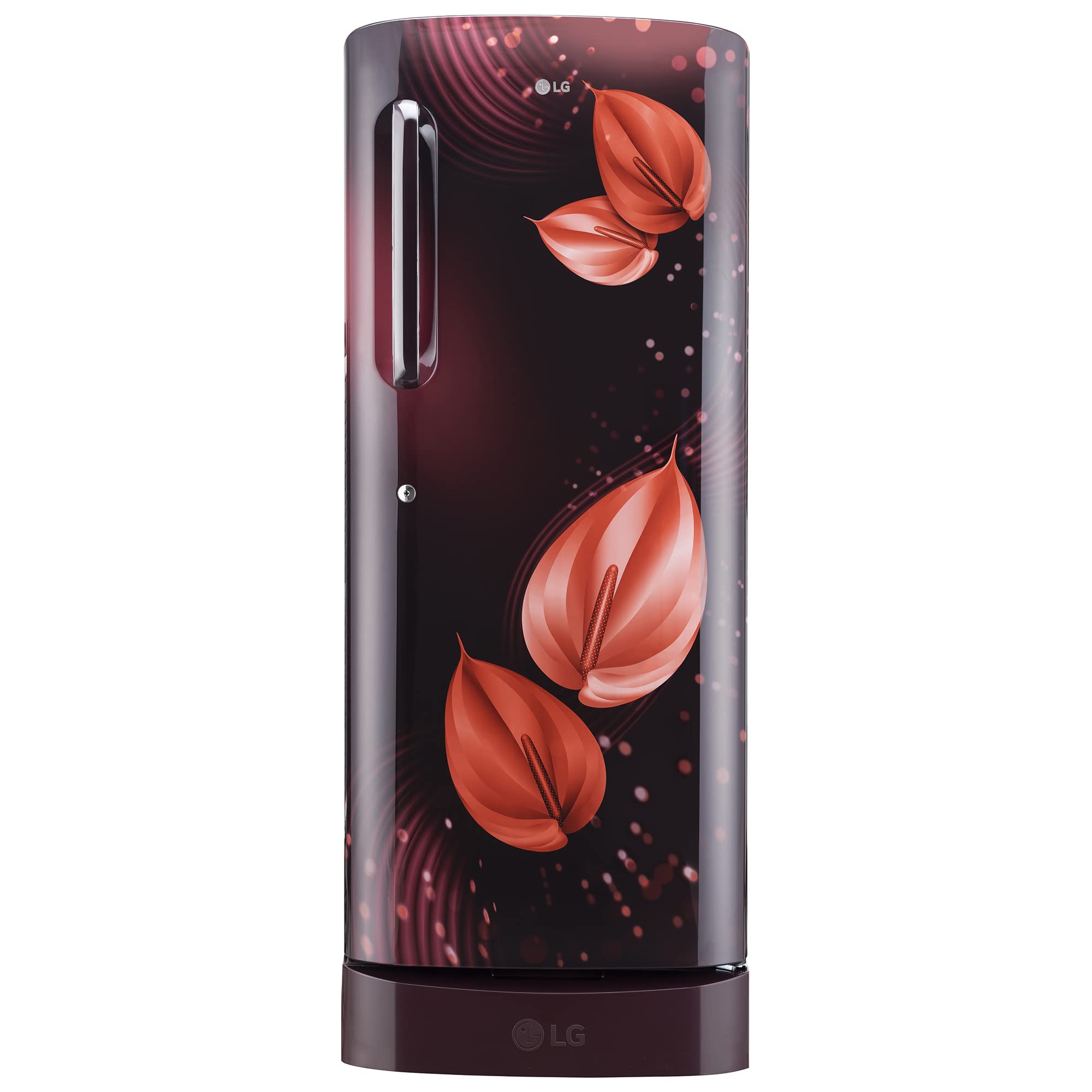 LG 235 L 3 Star Direct-Cool Single Door Refrigerator (GL-D241ASVD, Scarlet Victoria, Base Stand with drawer, 2022 Model) 1