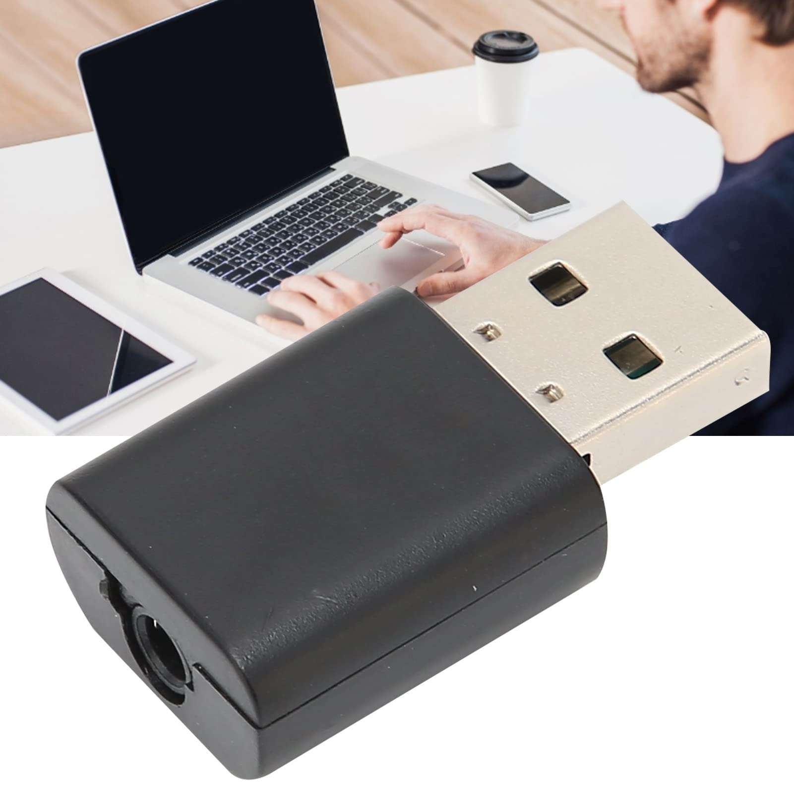 USB Bluetooth Transmitter Receiver, 2-in-1 Wireless Audio Adapter, Mini Portable PC Bluetooth 5.0 Adapter for Computer, Laptop, Headset, Car, and Home Stereo System 5