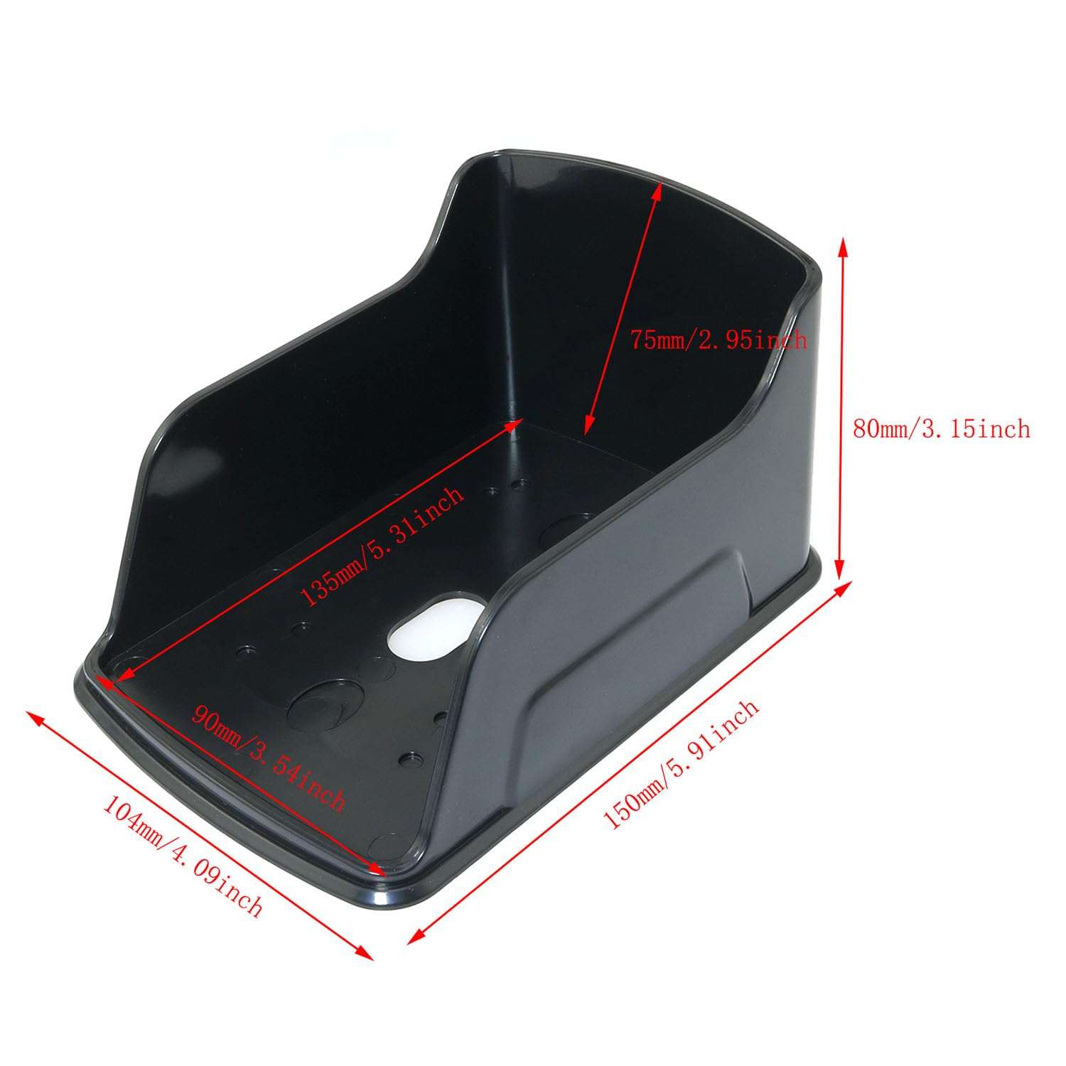 RLECS Plastic Access Control Enclosure Weatherproof Doorbell Cover with Mounting Holes for Access Control Keypads Card Readers and Time Clocks Black 6