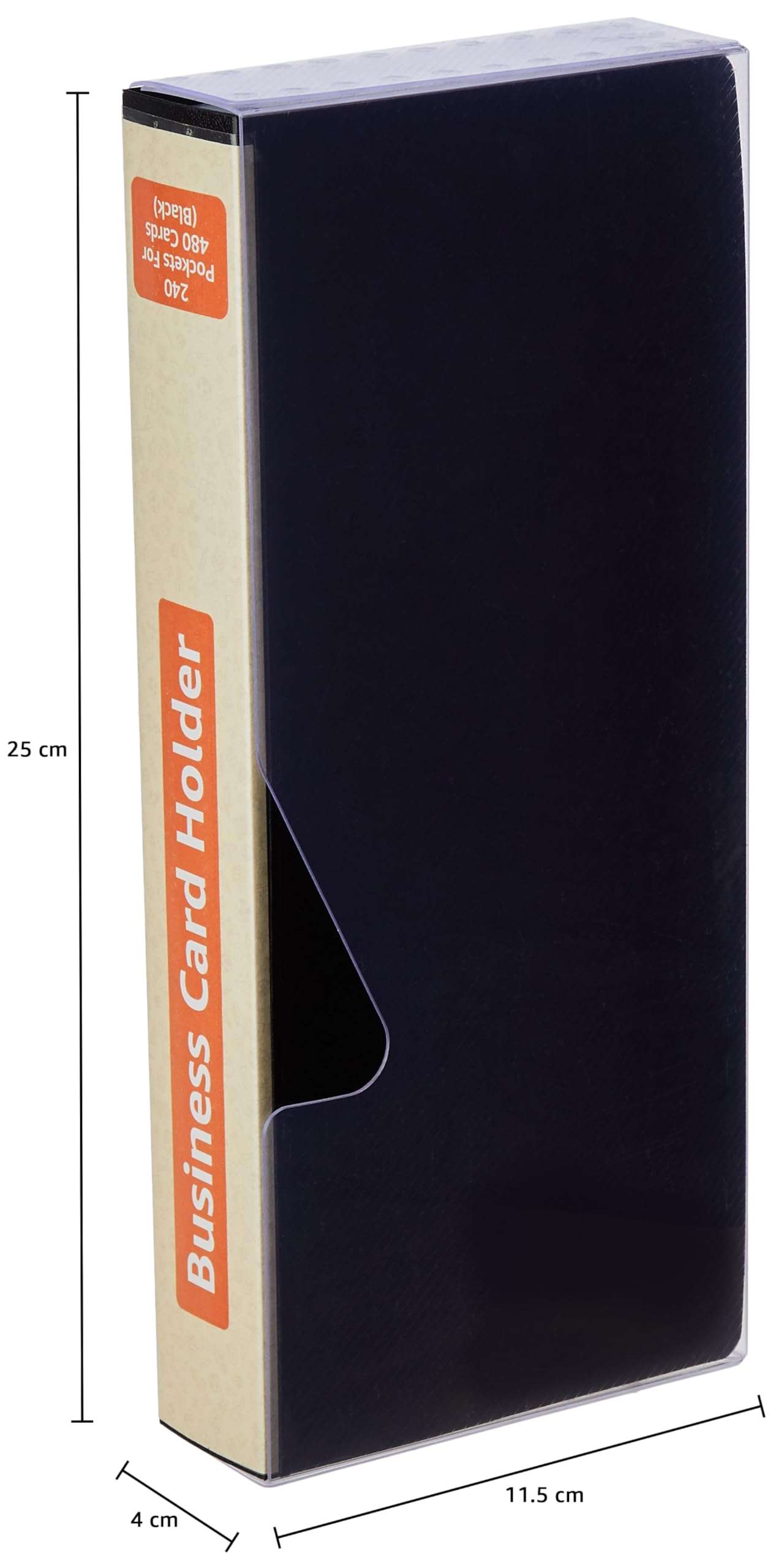 Amazon Basics PVC Card Holder, 240 Pockets for 480 Cards Business/Visiting/Debit/Credit/Name Id Card Holder Book Cash Organizer File 5