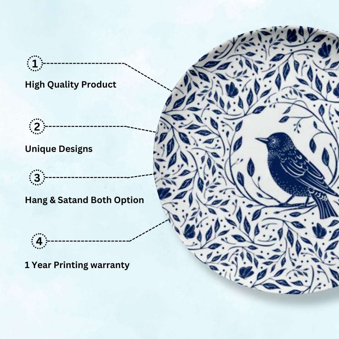 7 Decore Ceramic Plates for Wall decorartion & Home Decoration | Perfect for Living Room, Dinning Room & Bed Room | Hotel & Cafe Decor | Delft Art Design | Ideal Gift Option 4