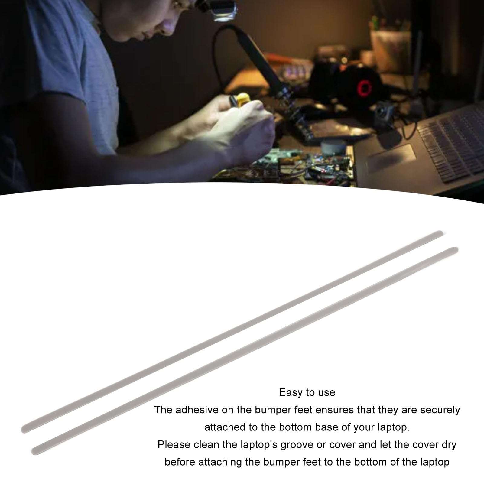 Laptop Rubber Feet Strip Replacement for Book 1/2/3 13 Laptop Bottom Case Nonskid Silicone Bumper Rubber Foot Strip 6