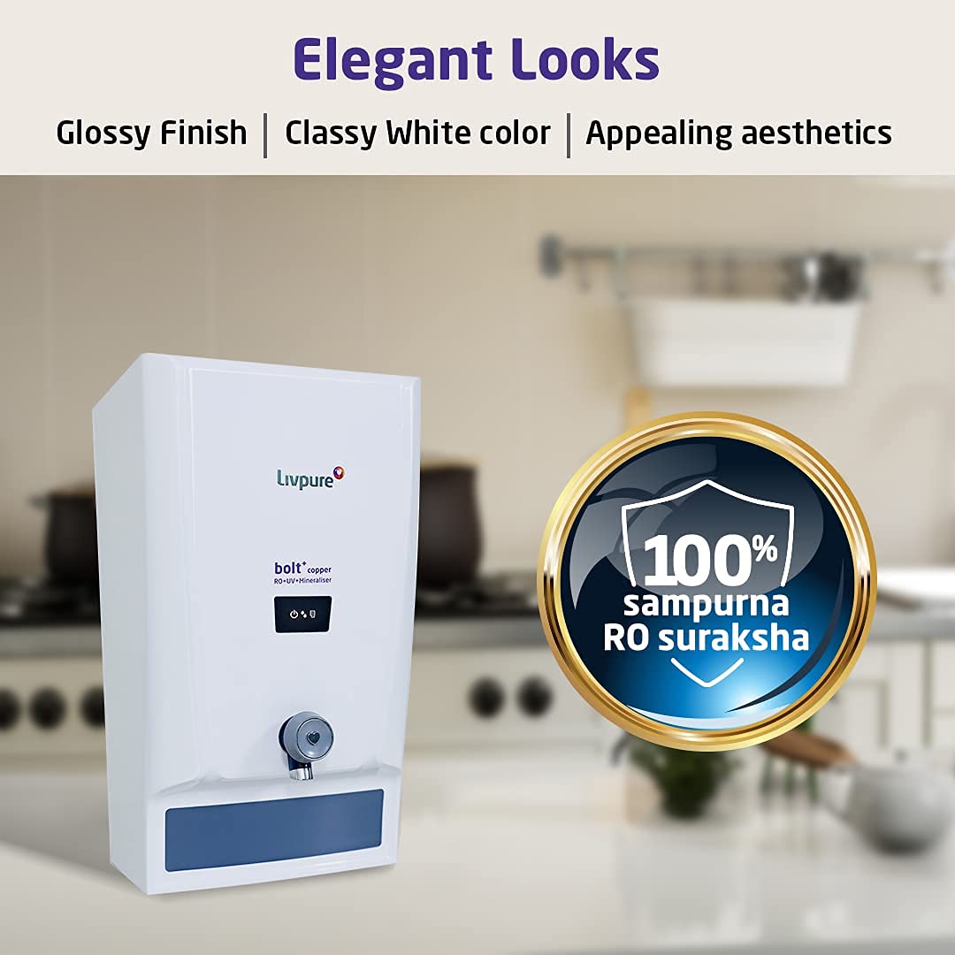 Livpure LIV-BOLT+COPPER(RO+UV+MIN) Water Purifier (7 ltr) 6