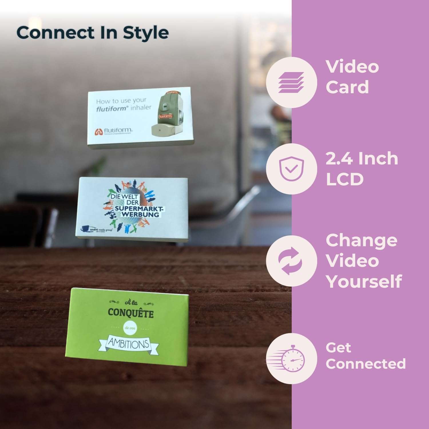 tinydabba Custom LCD Video Greeting Card, 2.4 inch Screen, Digital Message Display for Anniversary, Birthday, Wedding, Valentine, Visting Card 6