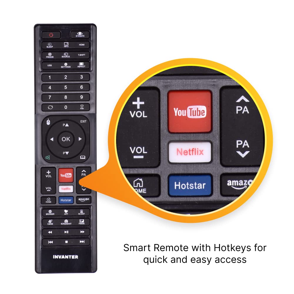 INVANTER 80 cm (32 Inches) Nova Series/HD Ready Smart LED Android TV IN32SFL (Glossy Black) 3