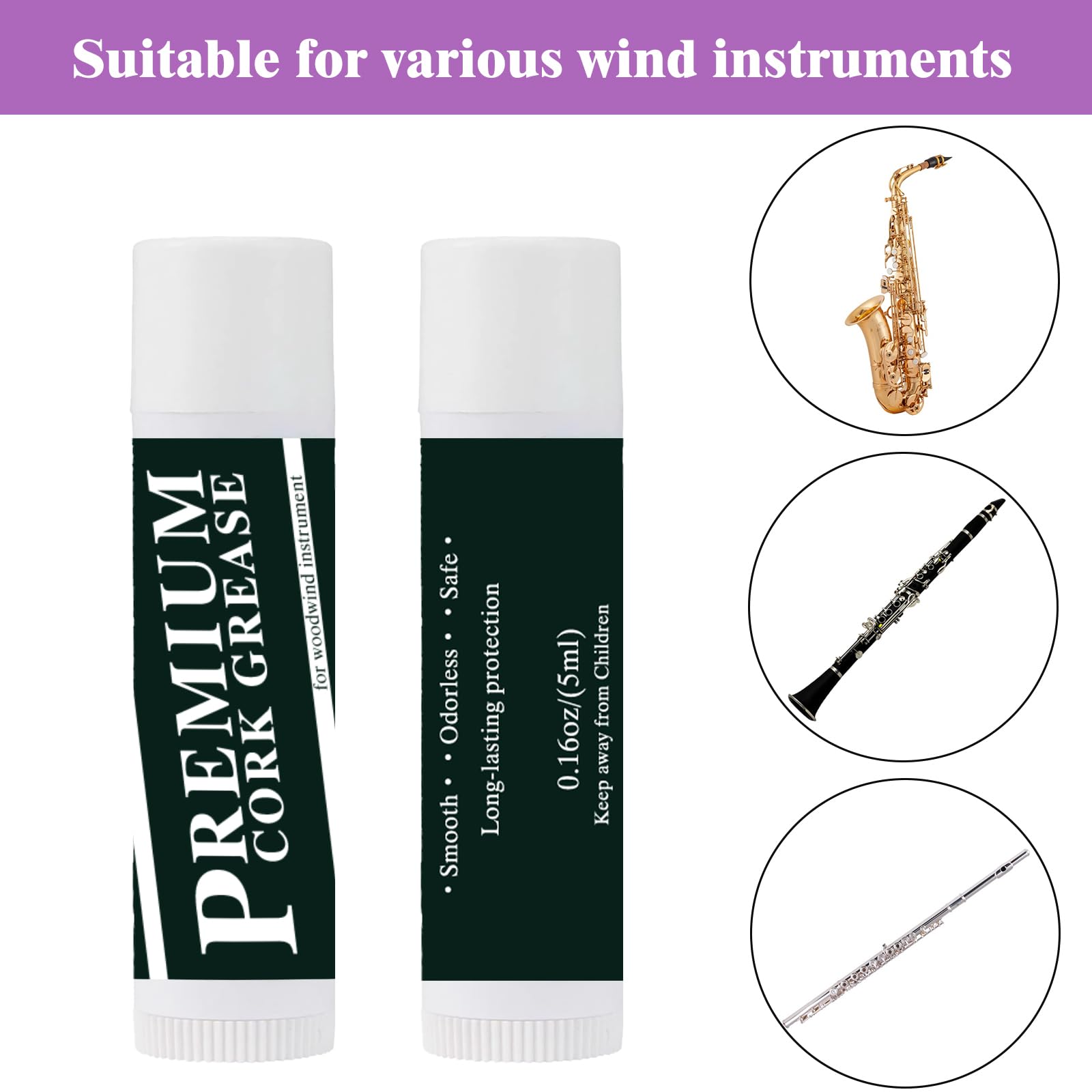 Cleaning Cloth for Inside Tube Suitable for Clarinet Piccolo Flute Sax Saxophone 4