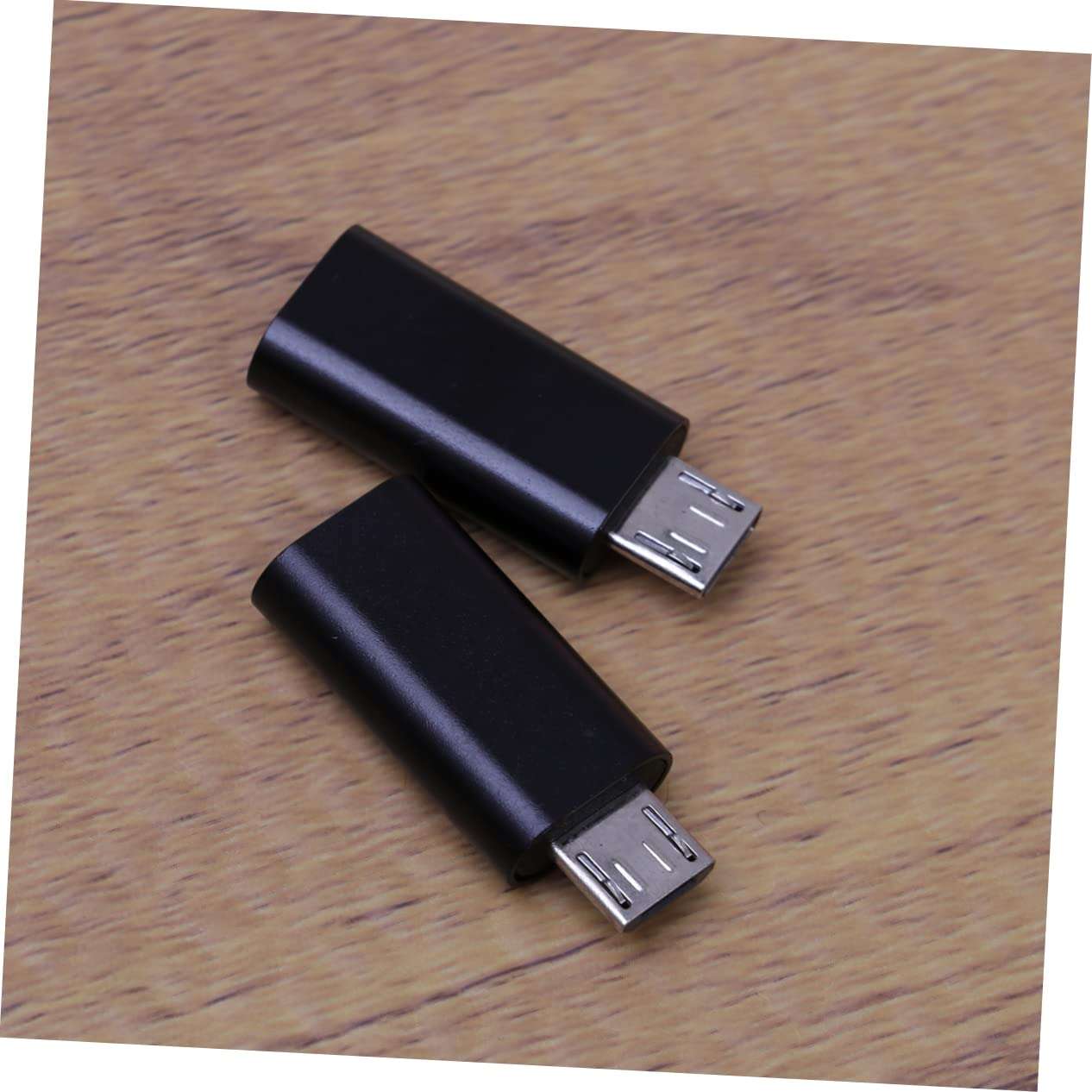 HOODANCOS 2 Pcs Pin Female Cable Micro USB Converter Connector for Smartphones Tablets Power Banks Black Easy Device Connectivity and Portability 3