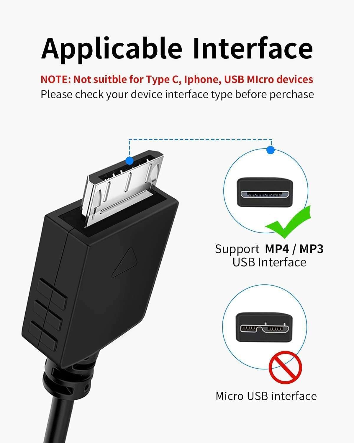 Master Cables Replacement Sony Walkman USB Charging and Data Transfer Cable for Walkman Models NWZ-A816, NWZ-A818, NWZ-A828, NW-A916, NW-A918, NW-A919, NWZ-610F Compatible with WMC-NW20MU Cable 4