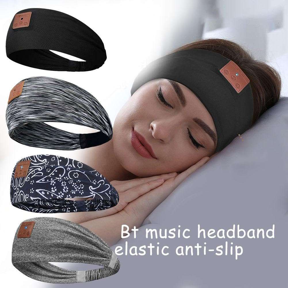 Sleep Headphones Bluetooth 5.0,Bluetooth Sports Headband Headphones,Headband Earphones Wireless, Sleep Mask for Side Sleeping, Sleeping Eye Mask for Women Men,Unique Gifts for Xmas (Black) 3