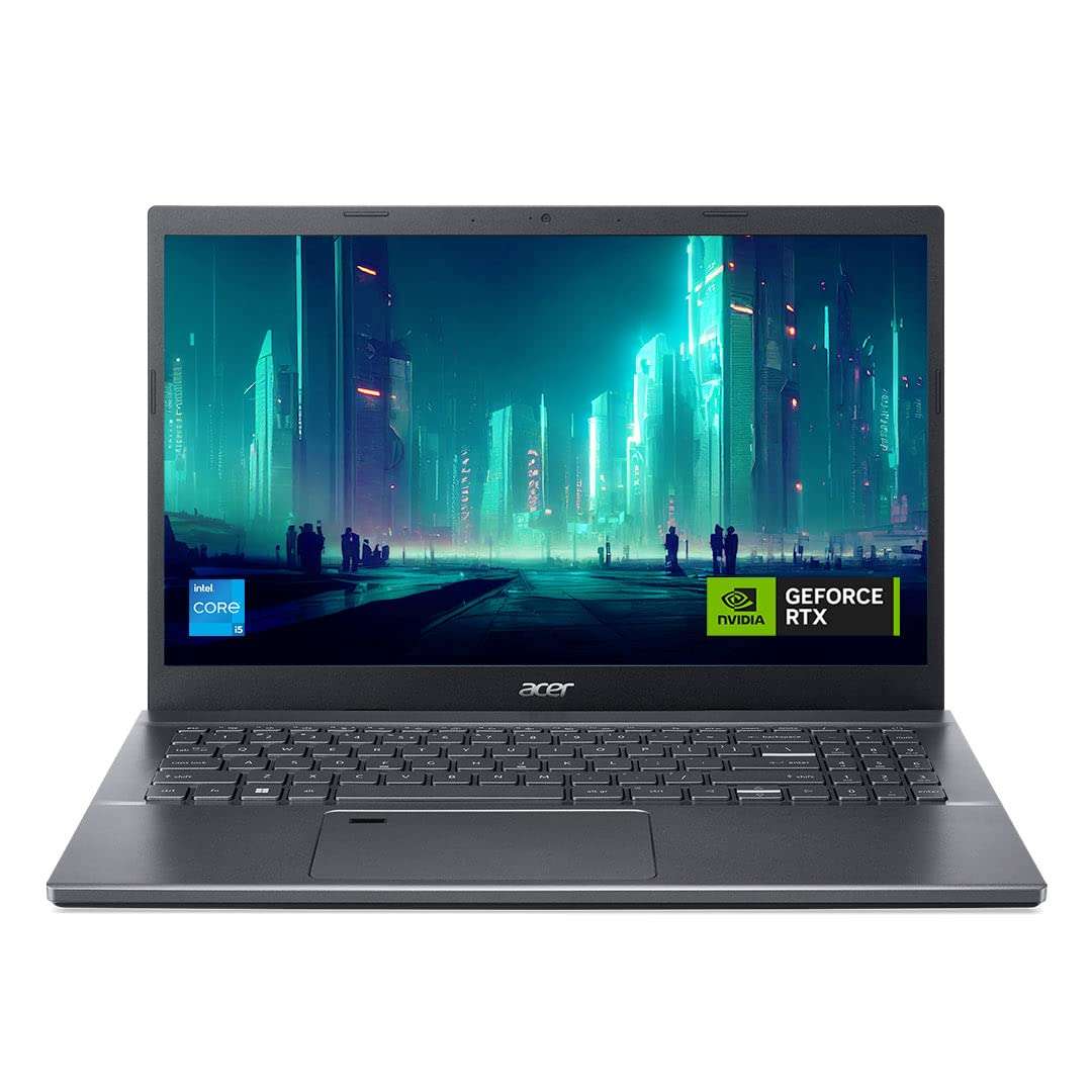 Acer Aspire 5 Gaming Laptop 13th Gen Intel Core i5 (8GB RAM/512GB SSD/NVIDIA RTX 2050 4GB Graphics/144Hz/Win11Home)A515-58GM 15.6" FHD Display, Steel Gray, Backlit Keyboard, Fingerprint Reader, 1.78KG 1