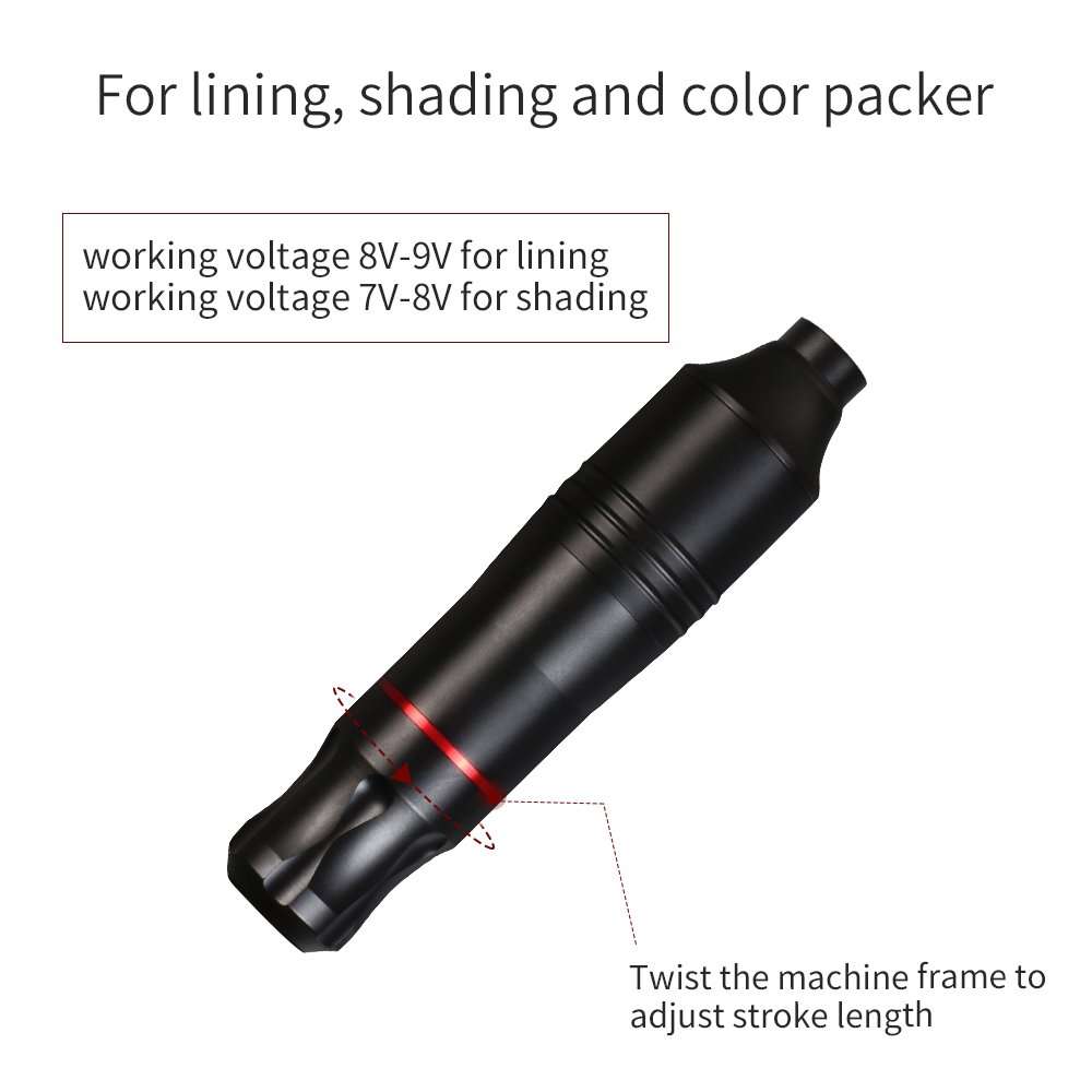 Dragonhawk Atom Rotary Pen Tattoo Machine Japan Motor for Tattoo Artists (Black) 3