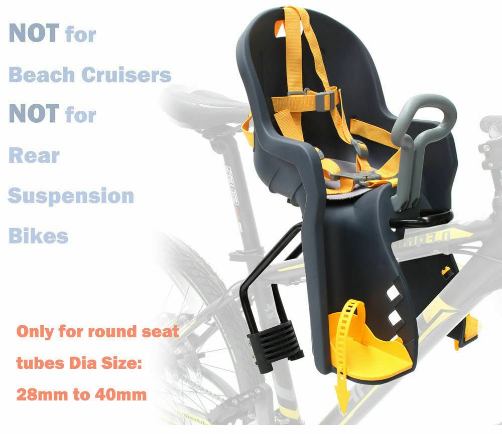 Bicycle Seat for - Kids Child Children Infant Toddler - Front Mount Baby Carrier Seat Bike Carrier USA Safety Standard with Handrail - Great for Adult Bike Attachment 5