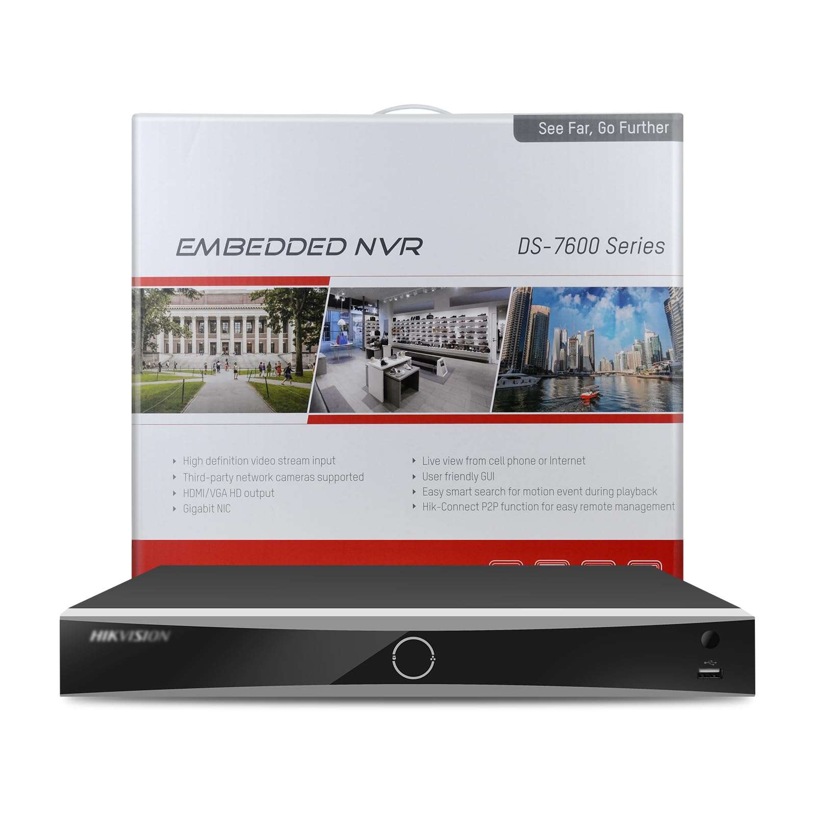 HIK 16-Channel PoE 4K AcuSense Network Video Recorder(DS-7616NXI-K2/16P)，Plug & Play with 16 Power-Over-Etherne,Support Acusense Technology（2024 International English Version） 1