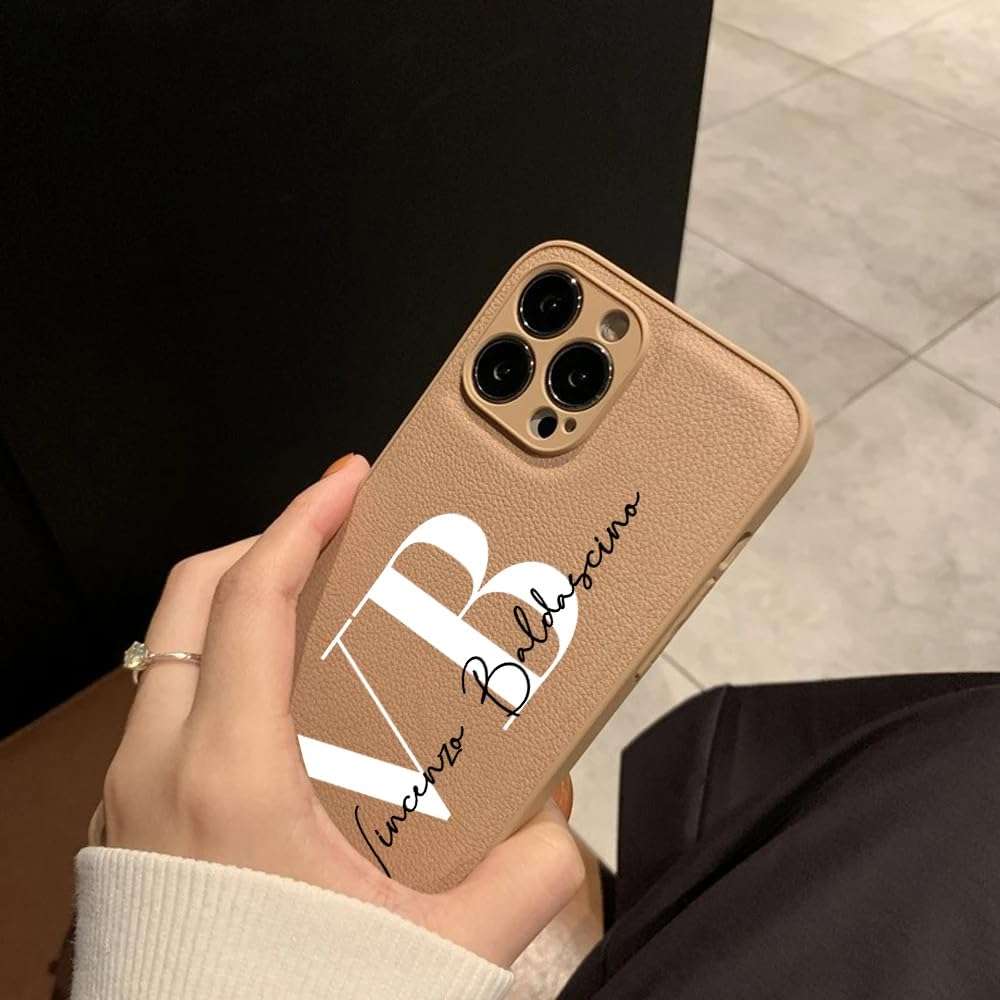 Pink Case For iPhone 13 Pro Max - Custom Name Phone Case For iPhone 13 - Cute iPhone 13 Pro Case - Protective Leather Case For iPhone 15, 14, 12, 11 Pro - Name, Initial, Heart Design, Gift For Her 4