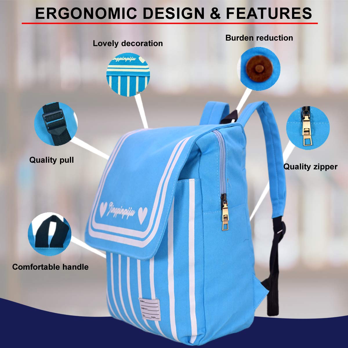 KEKEMI 16 Ltrs Blue Casual Backpack (LTB112_02) 2