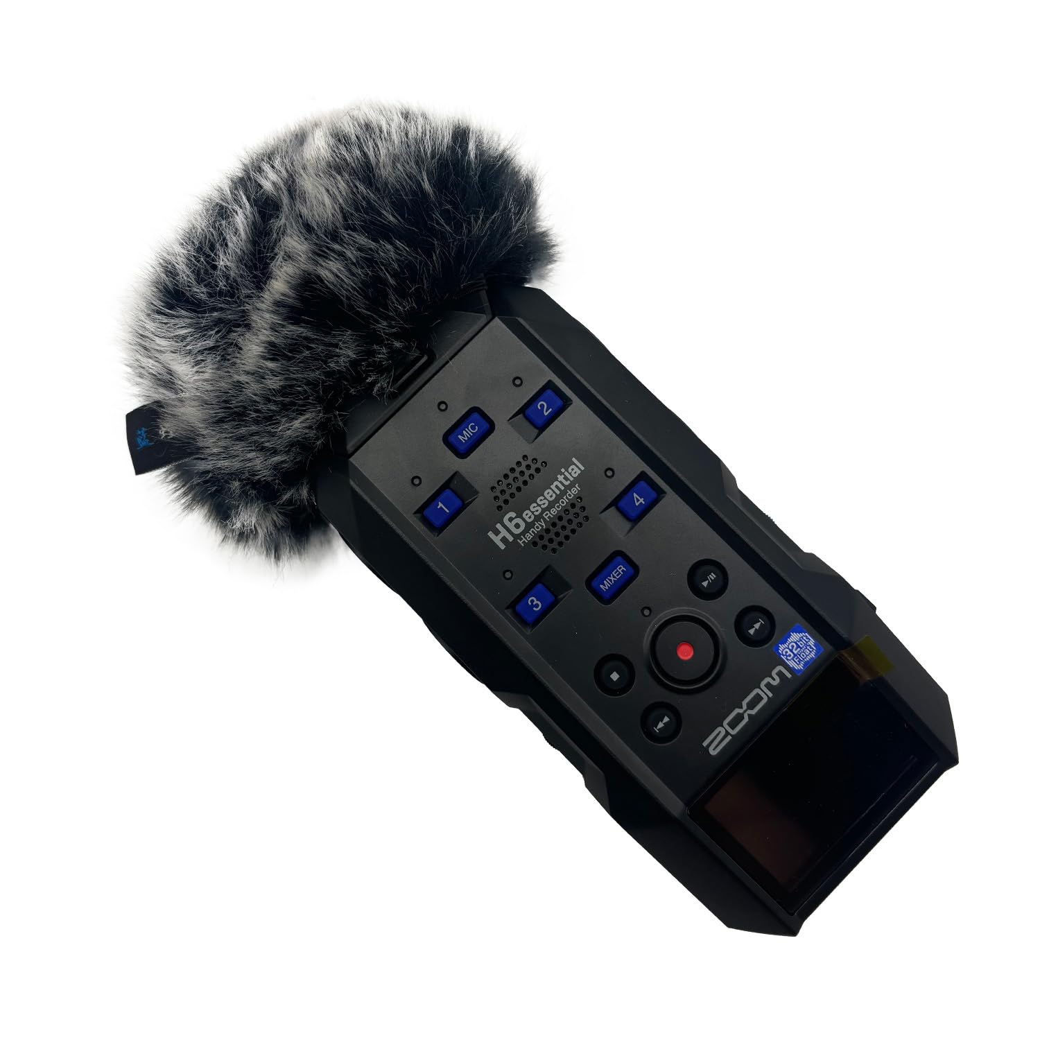 Dead Cat Pop Filter Fit For ZOOM H6essential Handy Portalble recorder Furry Windscreen&Foam Microphone Windshield Sponge cover (Black and White With Foam) 6