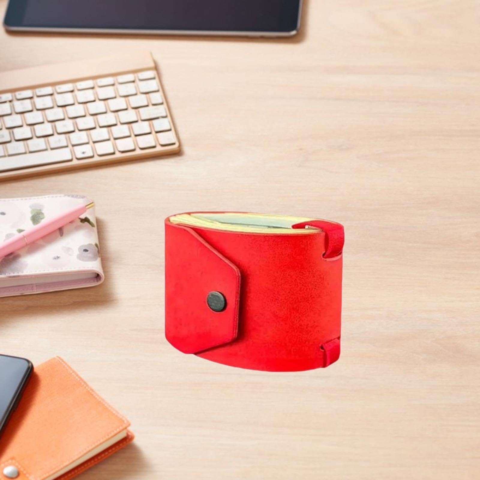 APLVFFZH Cash Wrap Wallet with Clasp Pouch Lightweight Portable Compact Handbag Organizer Money Holder for Men Holiday Women Festive, Red 5