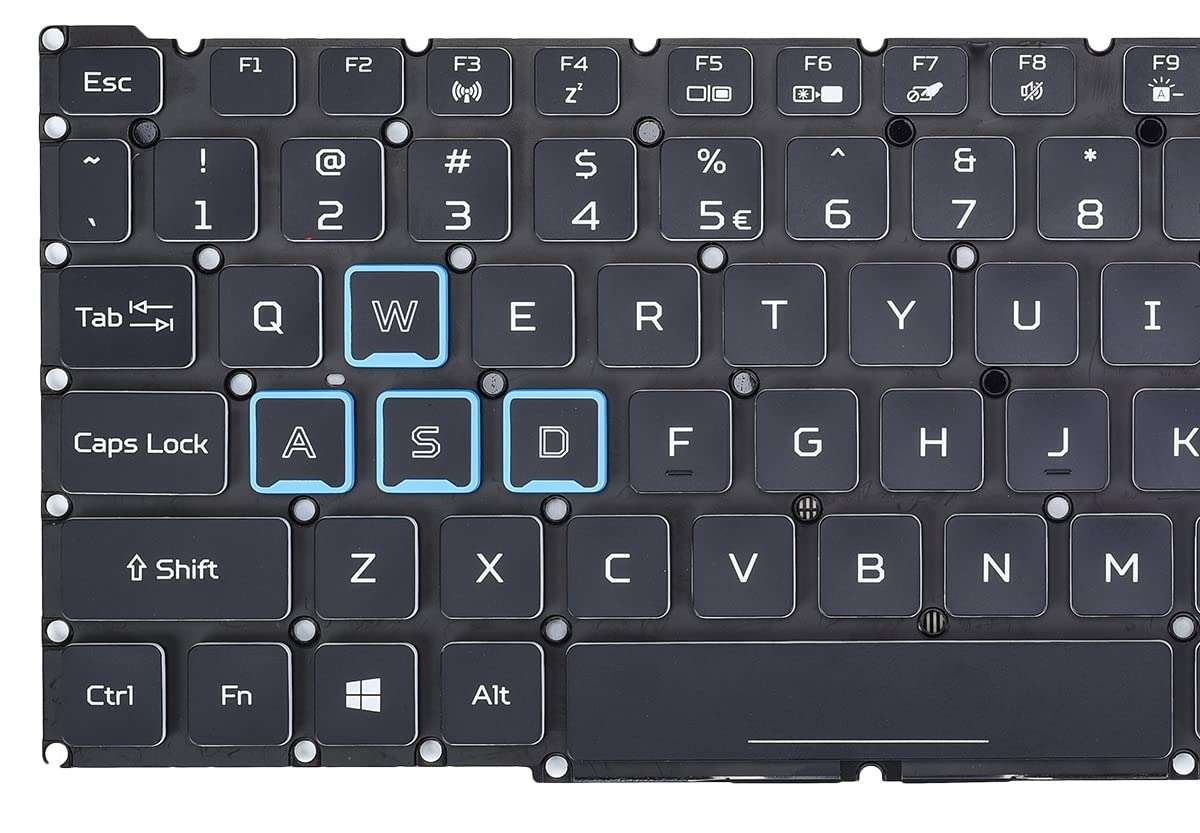 Replacement Keyboard for Acer Nitro 5 AN515-45 AN515-54 AN515-55 AN517-51 AN515-57 AN515-58, Predator Helios 300 PH315-52 PH315-53 PH317-53 Laptop Red Frame with Backlit US Layout 2