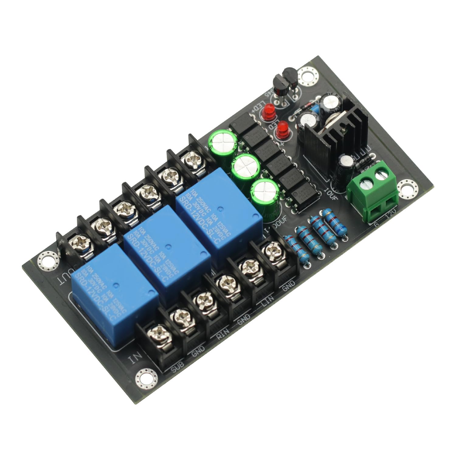 300W 2.1 Channel Class D Digital Amplifier Speaker Protection Board Relay Protection Module Boot Delay DC Protect 6