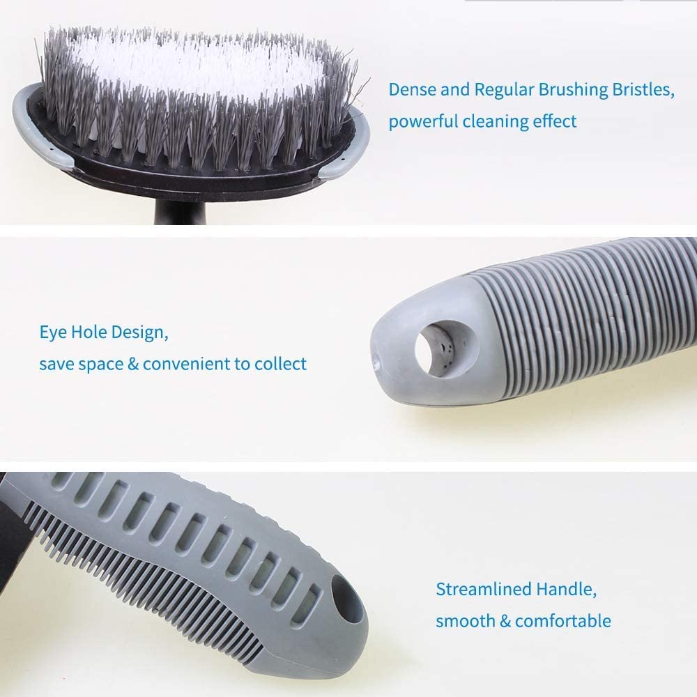 Prachit Eazy To Clean Wheel Tire Brush for Cleaning Wheels, Detail Car Wheel Rim Wash Scrub Brush for Washing Tires, Motorcycle Bicycle Tire Scrub Brush Washing Tool, Soft Alloy Brush Cleaner 5