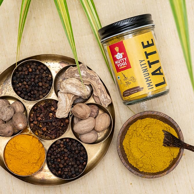 Nutty Yogi Diwali Gift Hamper for Every Occasion | Immunity Latte | Turmeric Latte | Masala Chai Gud |Immunity Tea |Ayurvedic Masala Chai | Diwali Festival Gift Pack for Family, Friends 4