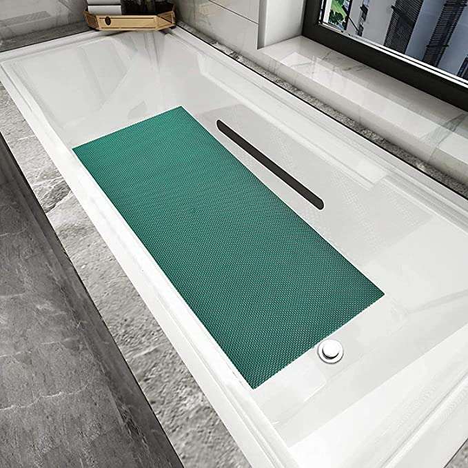 Purav Light Waterproof Rubber Mat with Holes for Bathroom Floor Anti Skid Anti Slip Multipurpose Home Entrance Rainmat, 4x8 feet, Green 4