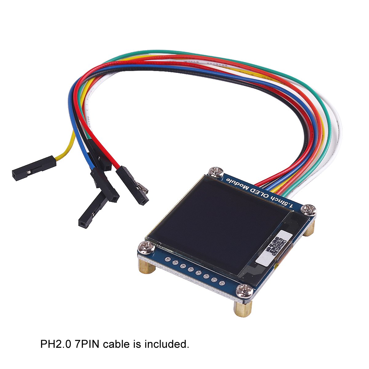 MakerFocus I2C OLED Display Module 1.5inch OLED Module 128x128 Pixel SSD1327 with SPI/I2C Interface DC 3.3V / 5V, 16-bit Grey Level and Internal Controller for Ar duino/Raspberry/Jetson Na no/STM32 3