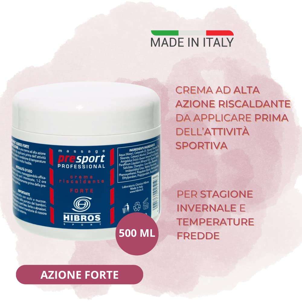HIBROS Sport PreSport Strong Professional Warming Cream, 500ml 2