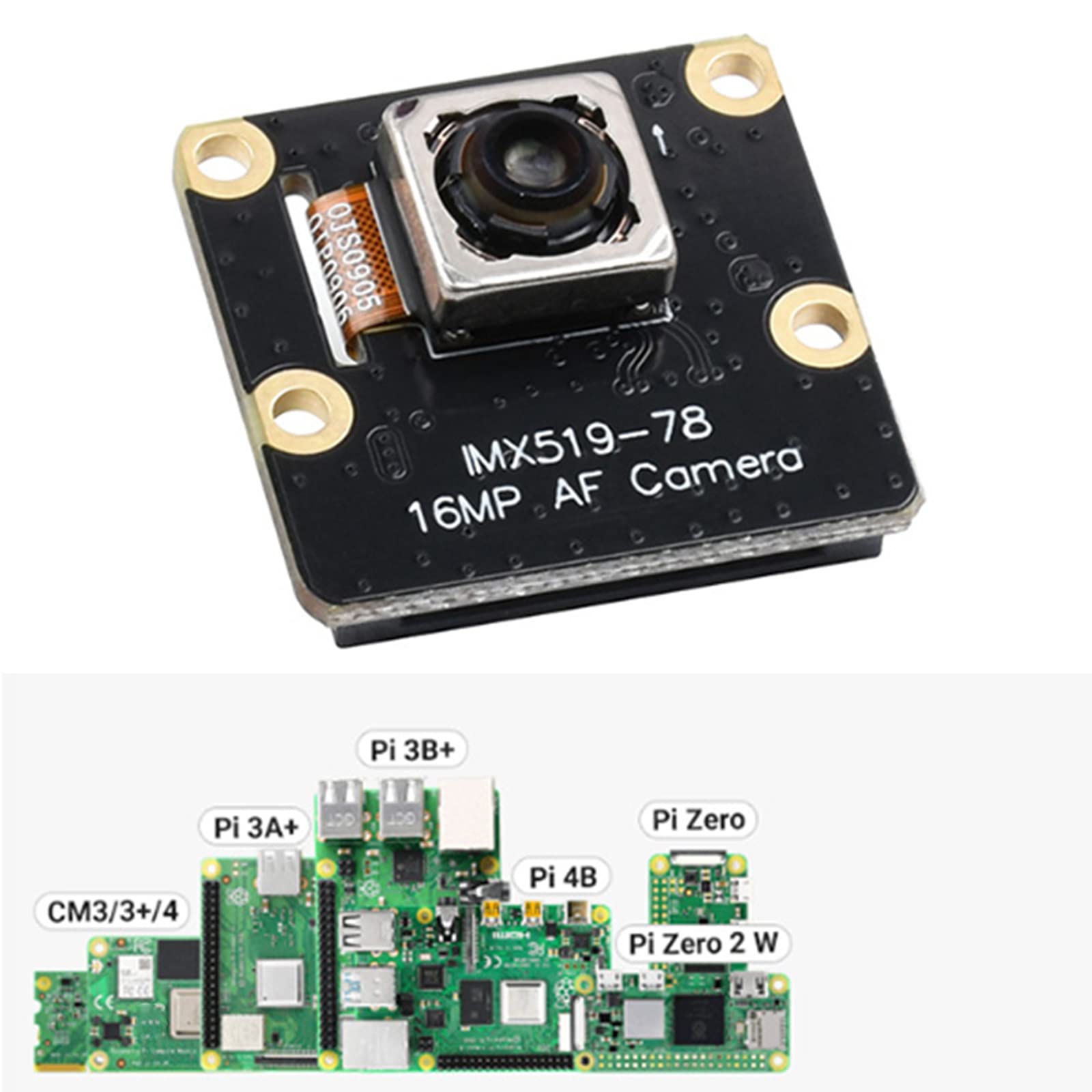 Rooyar AutofocusCamera Module for Supports 4B 3B+ 3A+ Zero2W AutofocusCamera Module Accessories 4