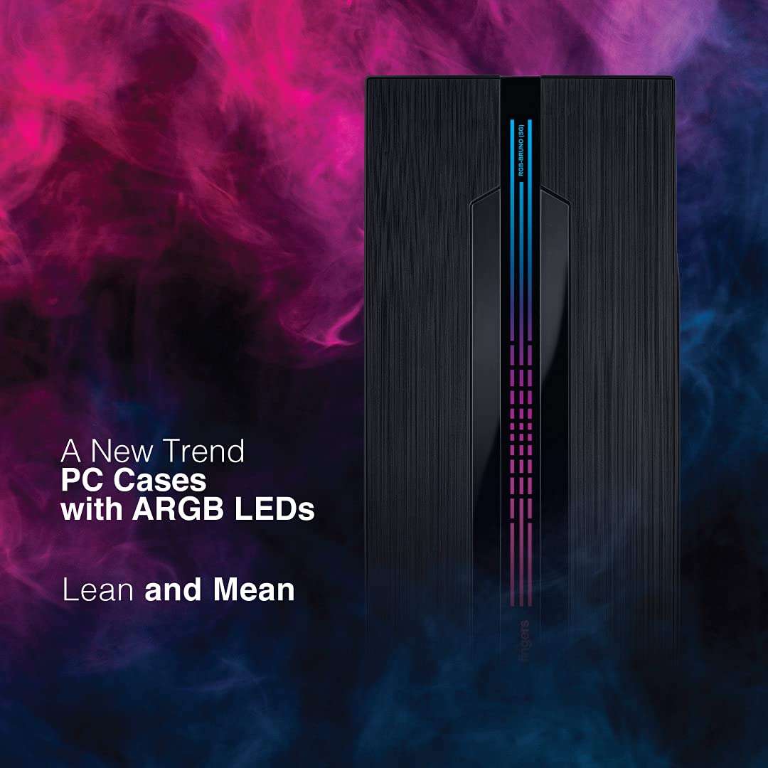 Fingers RGB-Bruno (SG) Computer Case (with Side Transparent Glass | Full ATX PC Cabinet with ARGB LEDs) 3