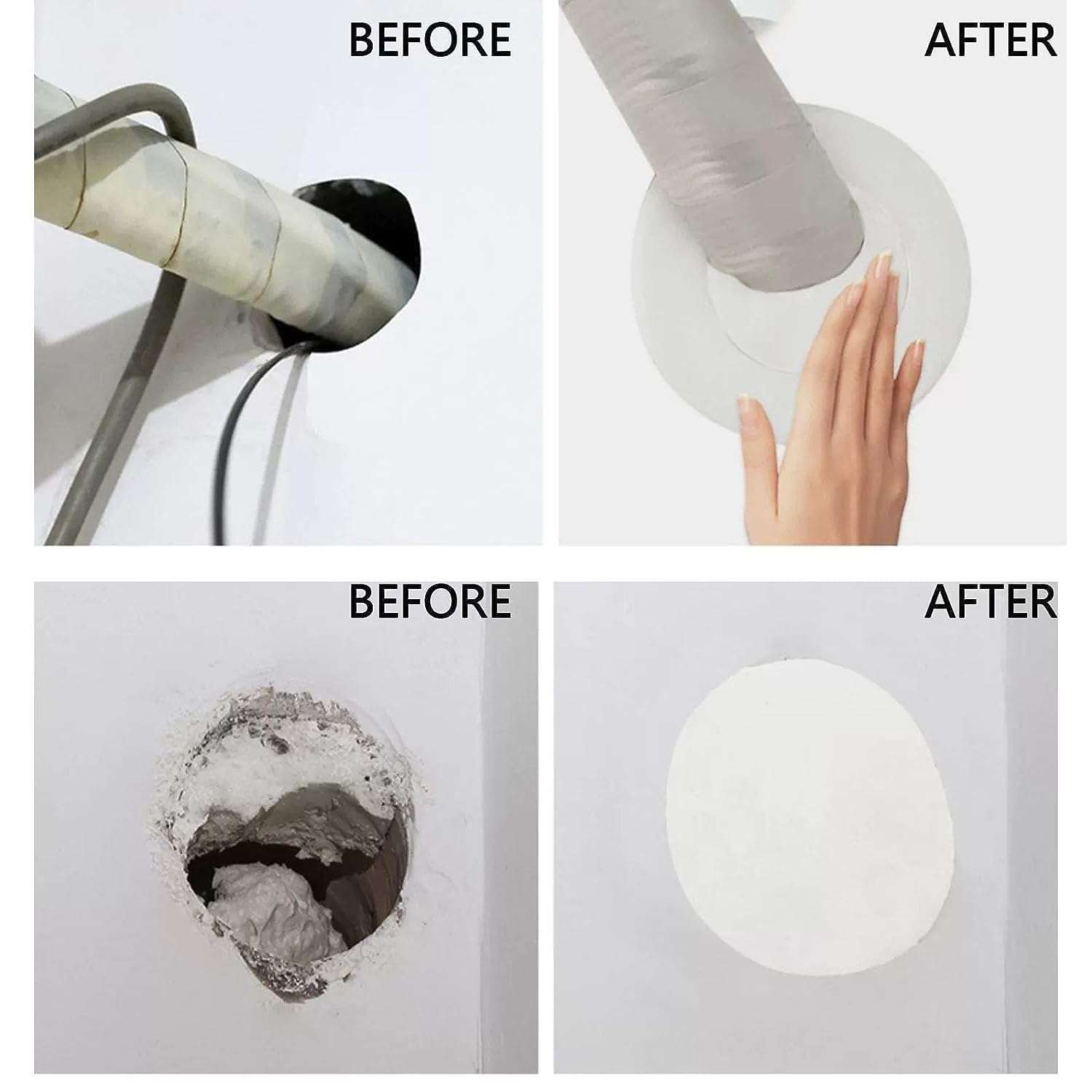 Hetalu Paron 1Pcs Wall Hole Sealing Cement Airs Conditioner Clay Sealant White Sewer Mending Plasticine Waterproof Cements Repair, Fill Holes, Cracks, Gaps and Voids Around Windows, Doors, pipes,1 Pcs 6