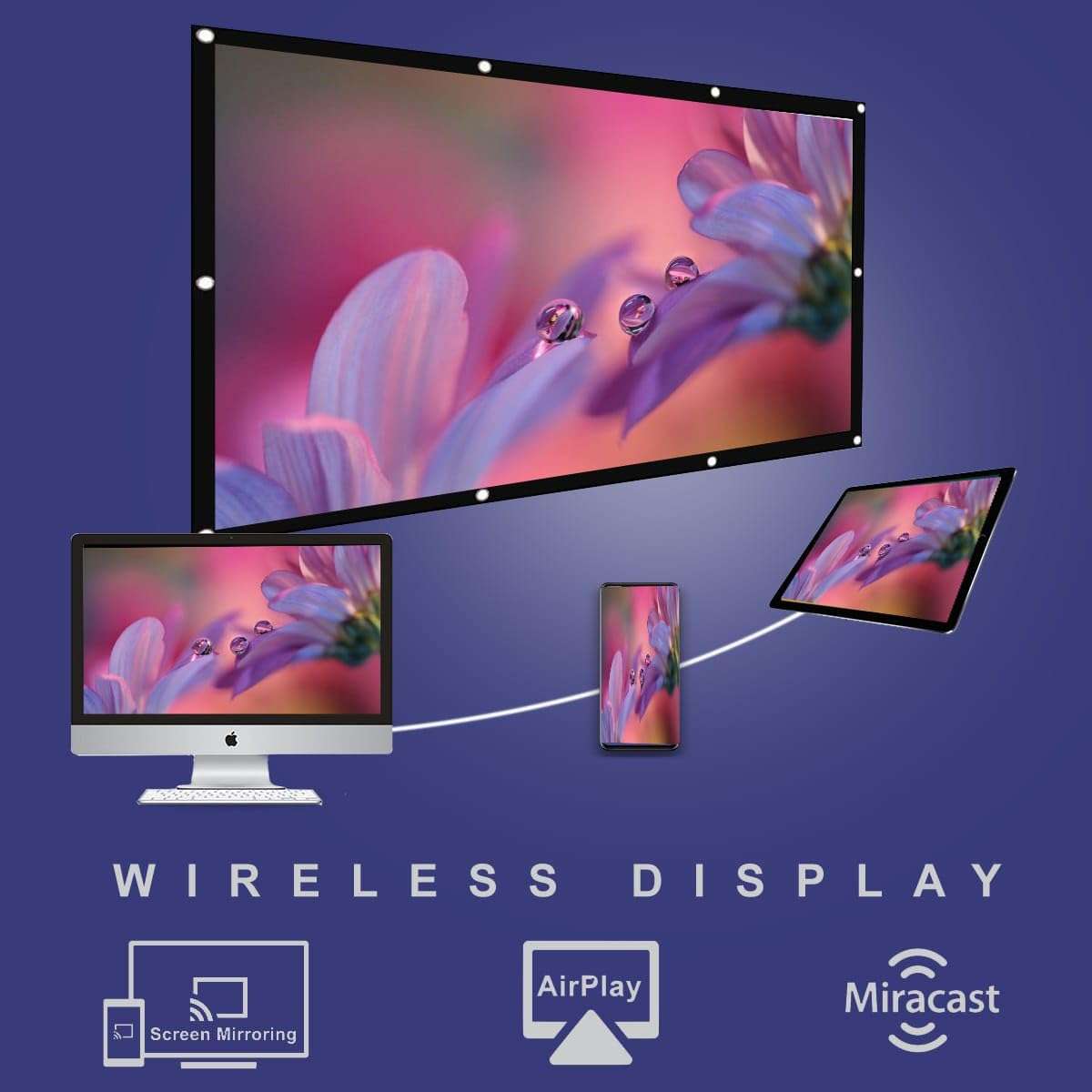 WOWOTO Crysta Pro Max Automatic Projector Android 9 | 6D Auto Keystone | 1GB RAM- 8GB ROM | FHD 1080p Native 4K Support | Ultra Bright 9000L & Wireless Mirroring | 5W speaker | Dolby, WiFi + Bluetooth 6