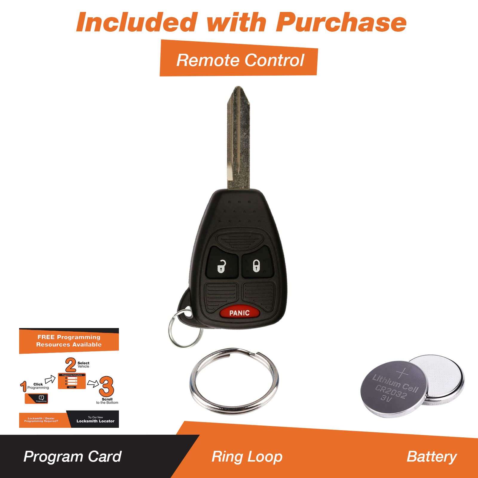 Discount Keyless Replacement Uncut Car Keyless Entry Remote Fob Key Compatible with OHT692713AA, OHT692427AA, KOBDT04A 4