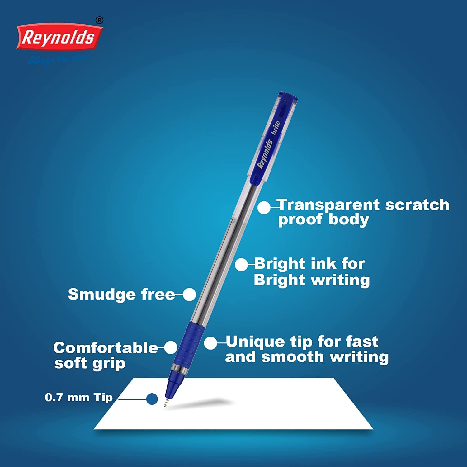 Reynolds Ball Pen & Reynolds 045 - BLACK (PACK OF 10) 5