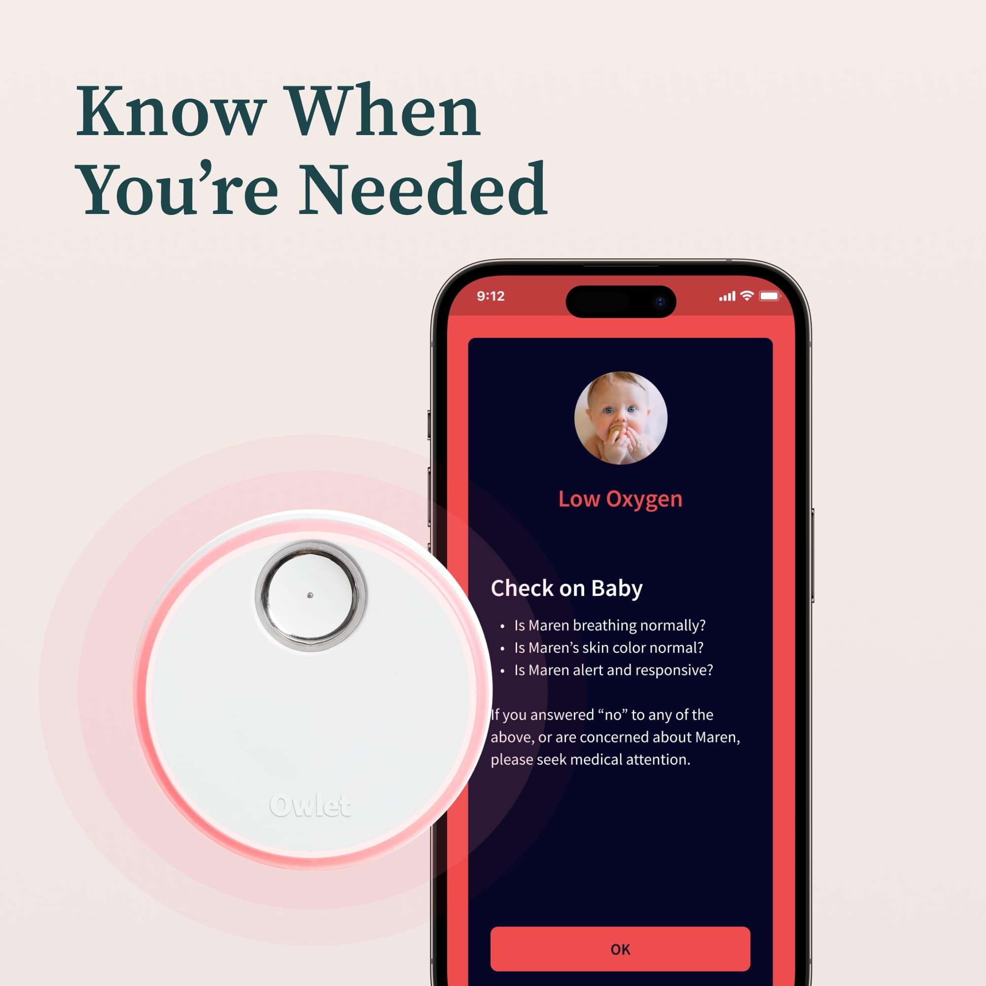 Owlet® Dream Duo Smart Baby Monitor: FDA-Cleared Dream Sock® plus Owlet Cam 2- Tracks & Notifies for Pulse Rate & Oxygen while viewing Baby in 1080p HD WiFi Video 4