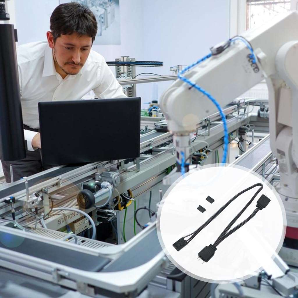 TIANQUXNGI 5V 3Pin Lighting Cable Converter 5V 3Pin Fans to Mainboard Easy Connection for Pirate HDLL120 Fan Light Adapter Cable 6